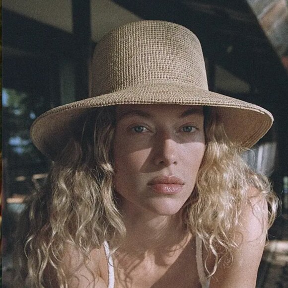 Lack of Color Wide-Brimmed Raffia Straw Bucket Hat main image 5